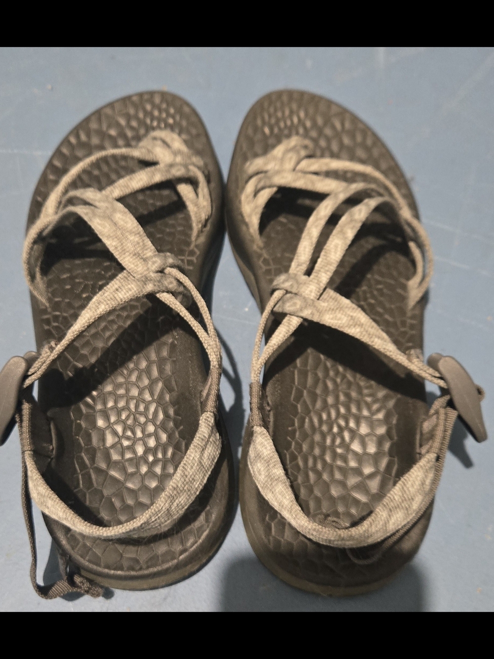 Women Chaco Grey Strappy Outdoor Sandals